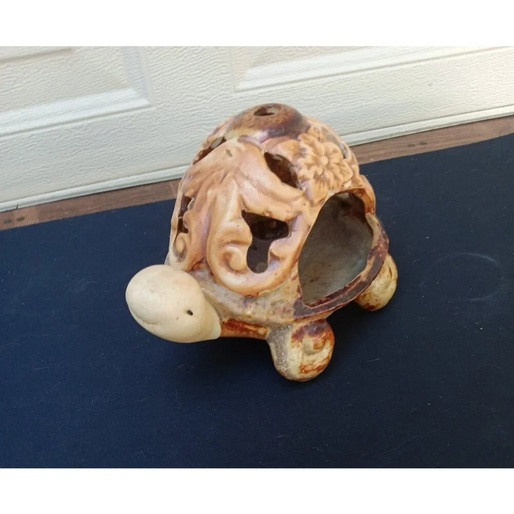 Turtle Ceramic Tealight Candle Holder – 4.25